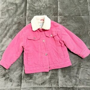 Primark Pink Corduroy Jacket with Sherpa Collar